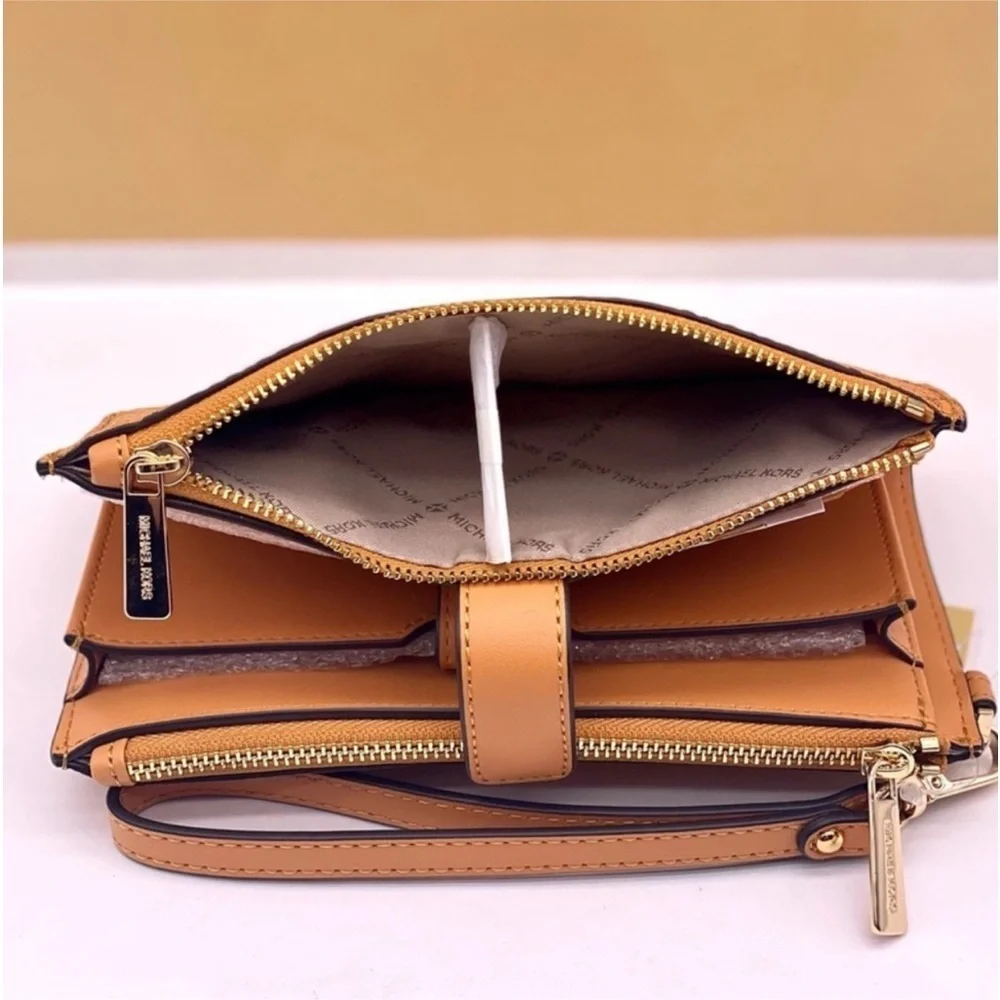 Michael Kors DoubleZip Wallet Wristlet Phone Case Cider Multi